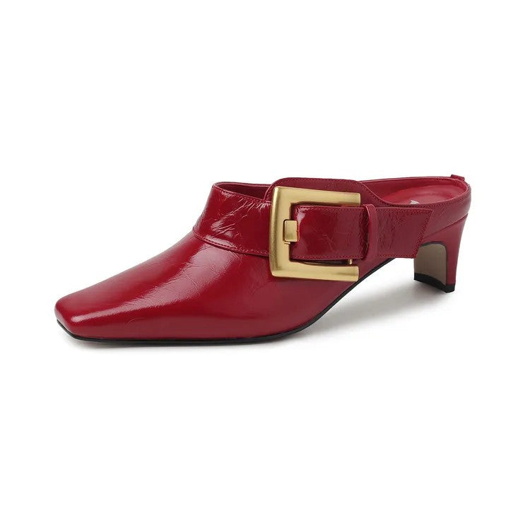 Bettina Buckle Mules