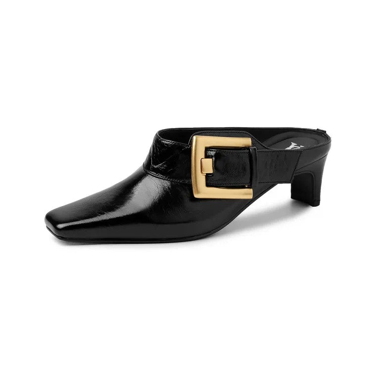 Bettina Buckle Mules
