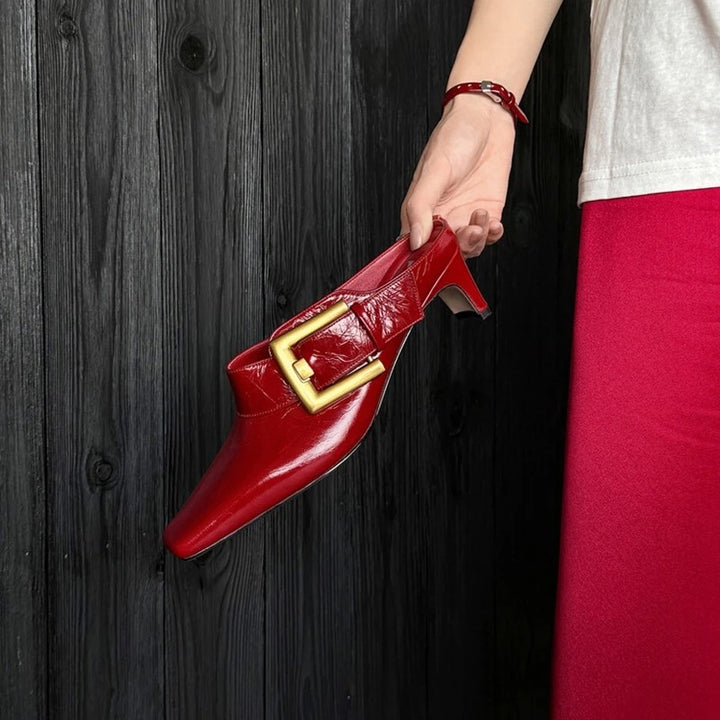 Bettina Buckle Mules