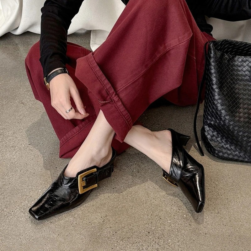 Bettina Buckle Mules