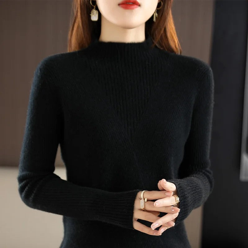 Allegra Cashmere Mock-Neck