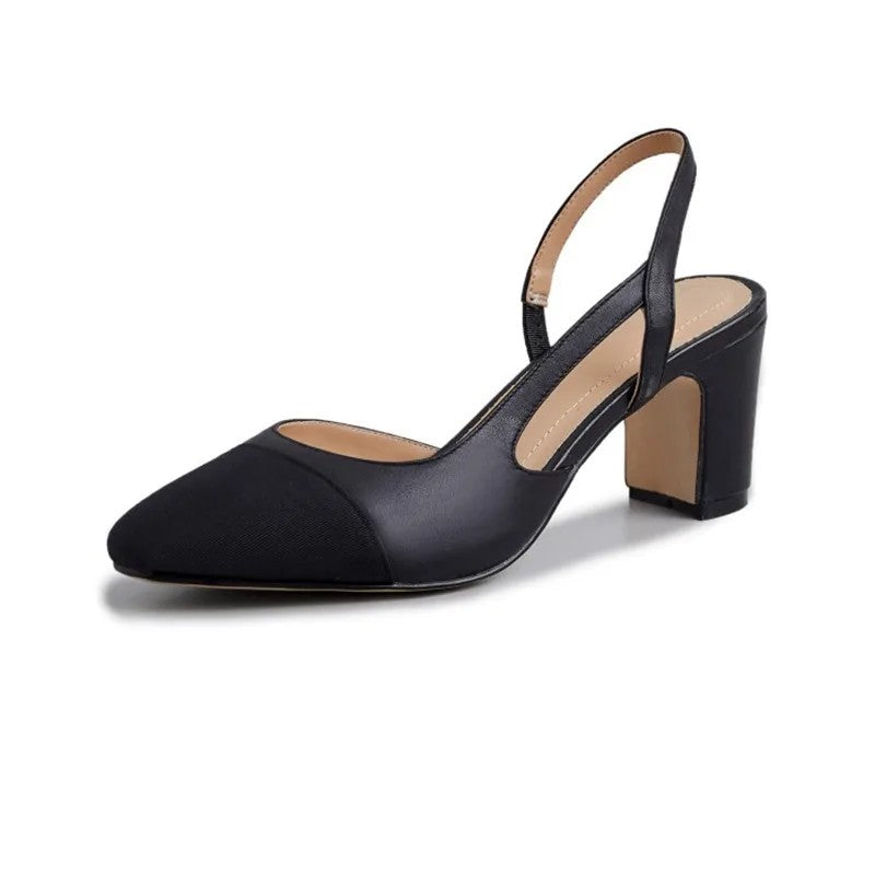 Bicolore Cap-Toe Slingbacks