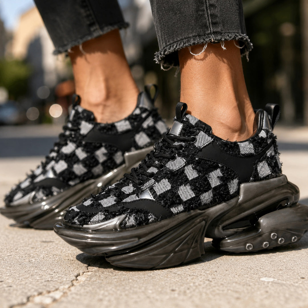 Damiera Checkered Platform Sneakers — ce_brooklyn_s1_01