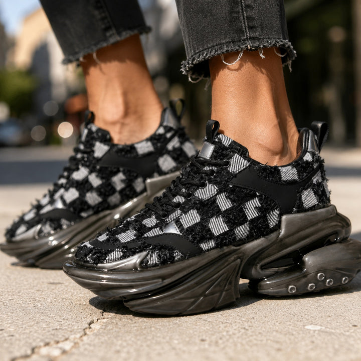 Damiera Checkered Platform Sneakers — ce_brooklyn_s1_01