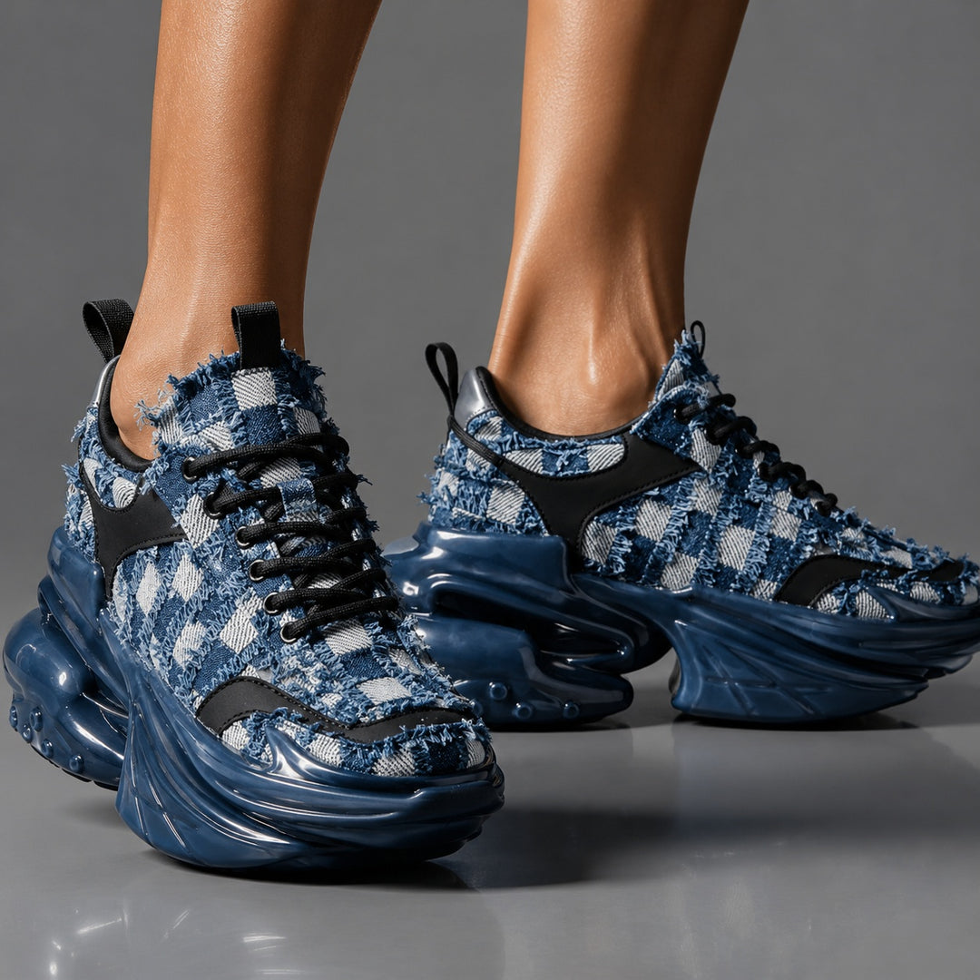 Damiera Checkered Platform Sneakers — ce_brooklyn_s3_01