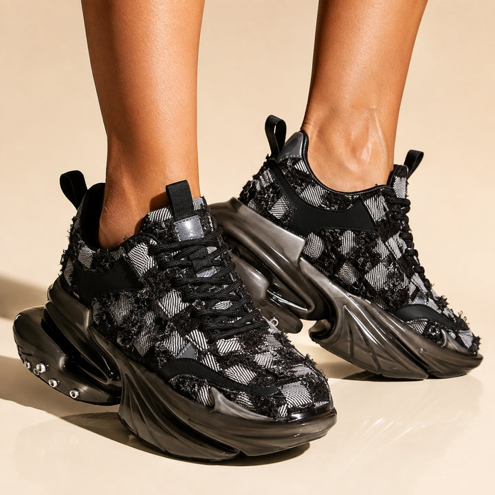 Damiera Checkered Platform Sneakers — ce_brooklyn_s3_01