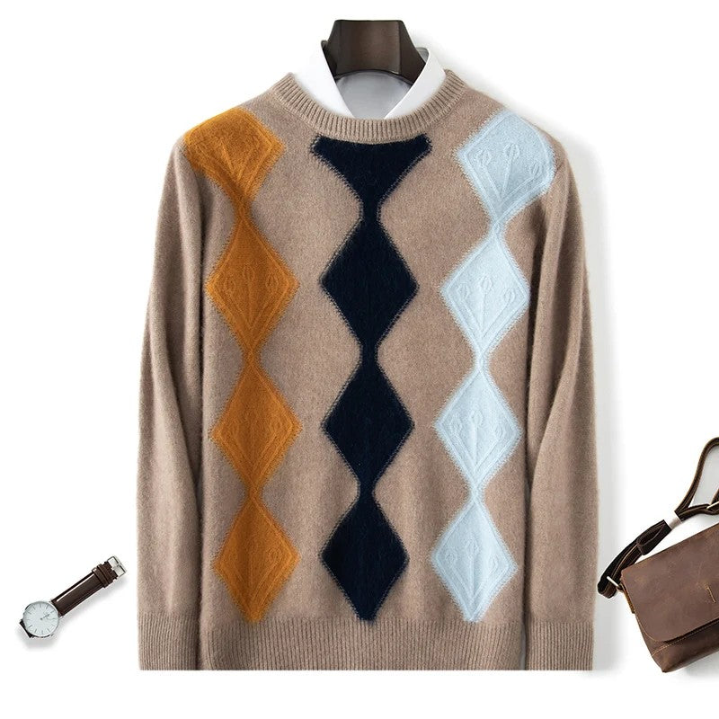 Ascot Argyle Cashmere Sweater