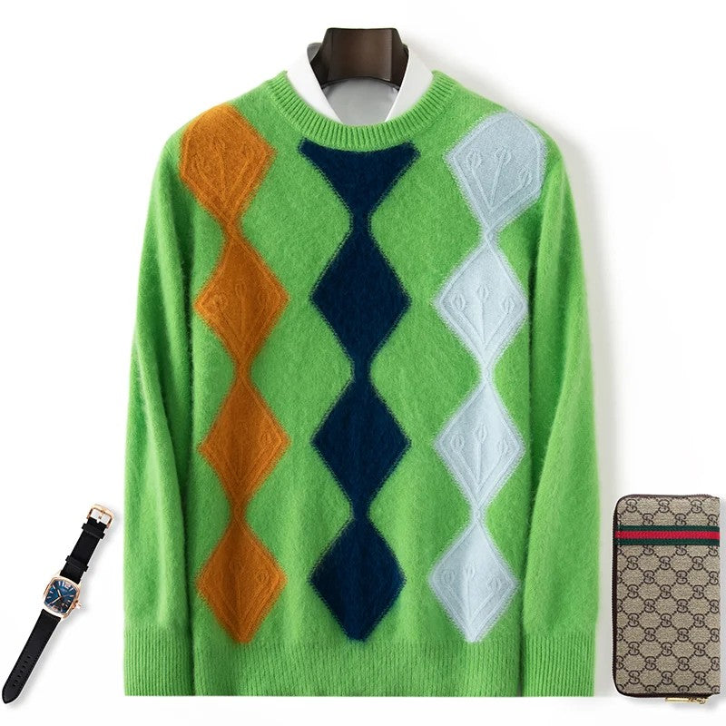 Ascot Argyle Cashmere Sweater