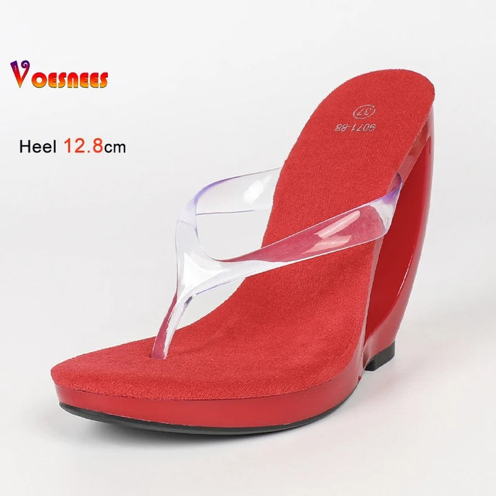 Vega Clear Wedge Sandals