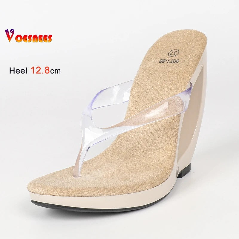 Vega Clear Wedge Sandals