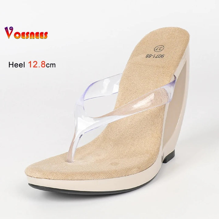Vega Clear Wedge Sandals