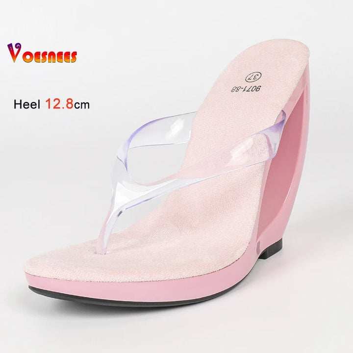 Vega Clear Wedge Sandals