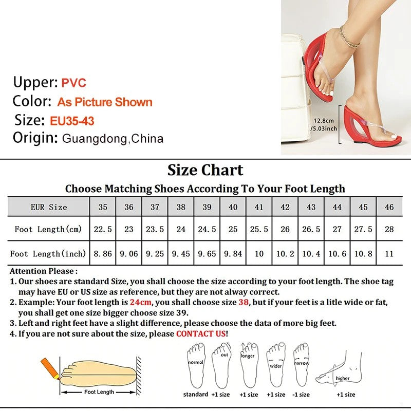 Vega Clear Wedge Sandals