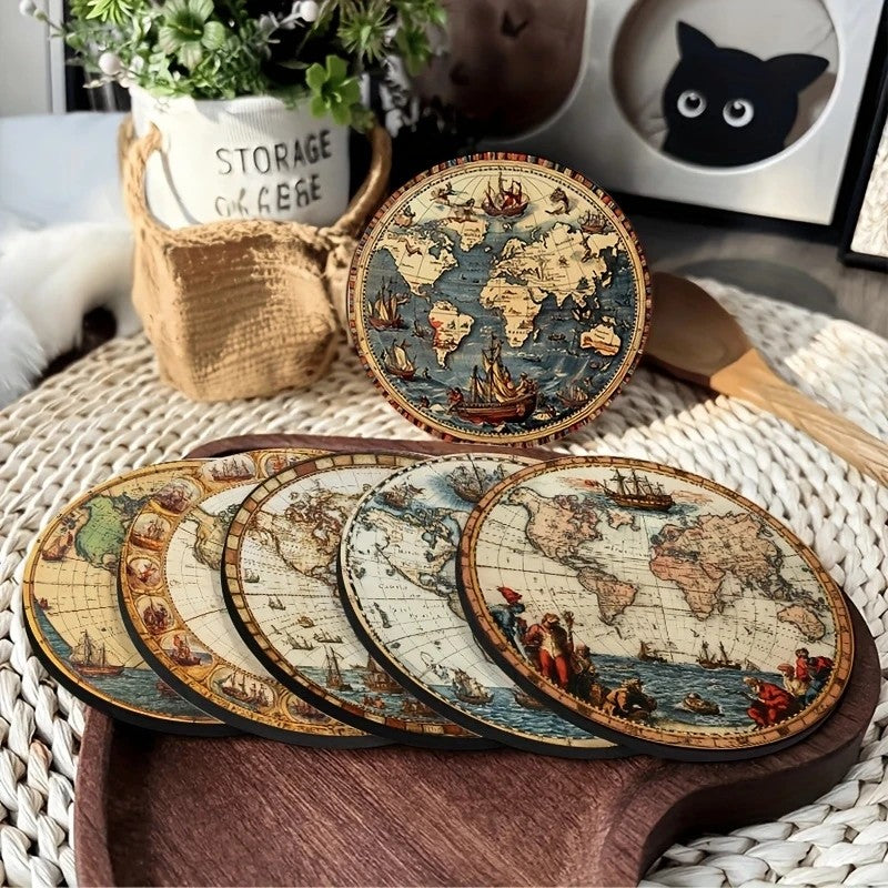 Cartographer Wood Coasters
