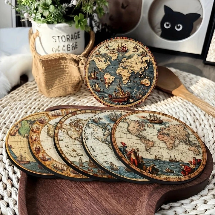 Cartographer Wood Coasters