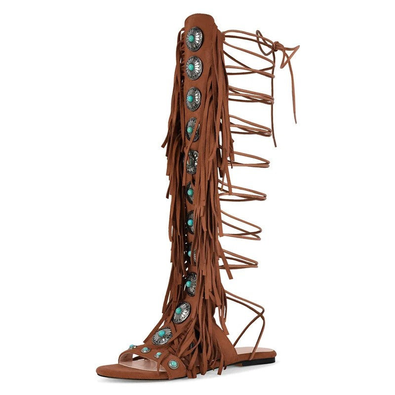 Frangetta Concho Gladiator Sandals