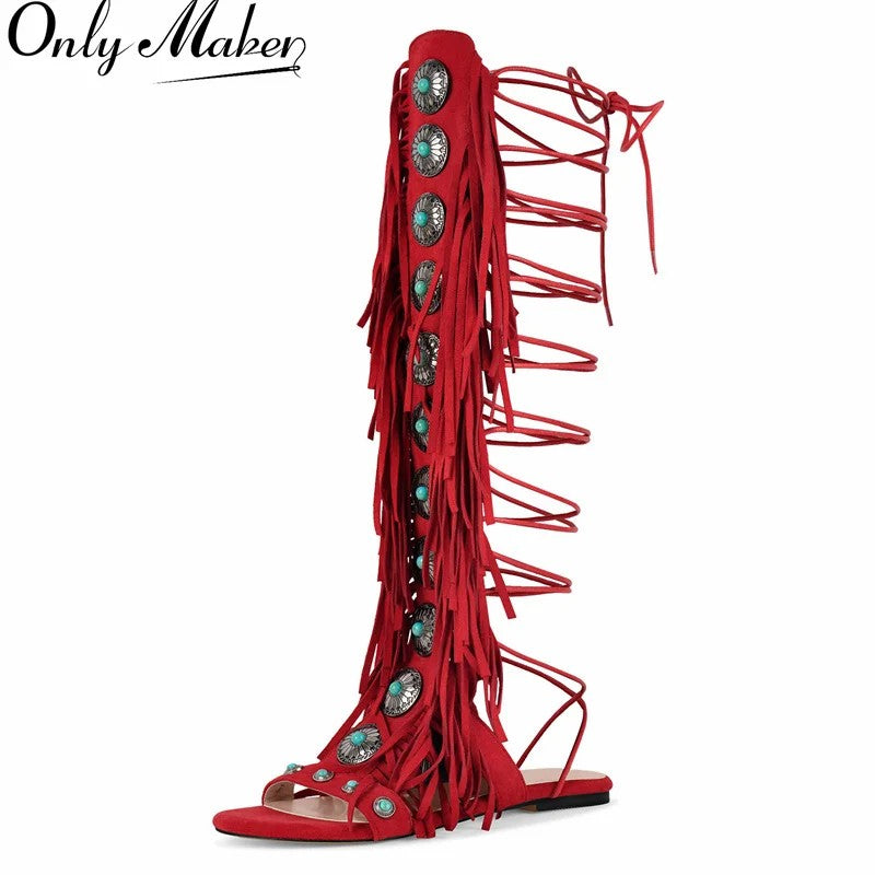Frangetta Concho Gladiator Sandals