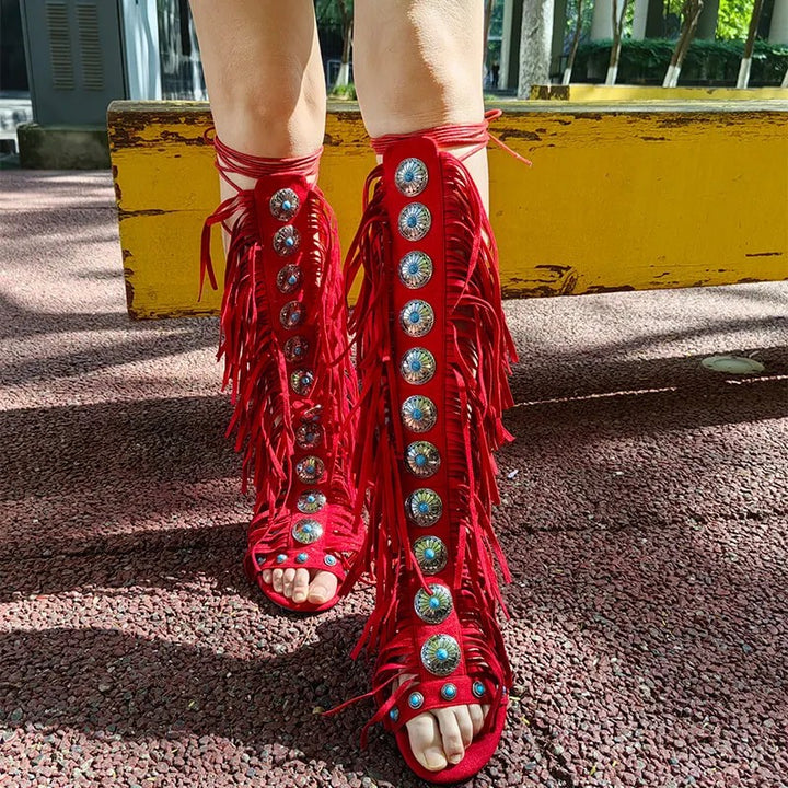 Frangetta Concho Gladiator Sandals