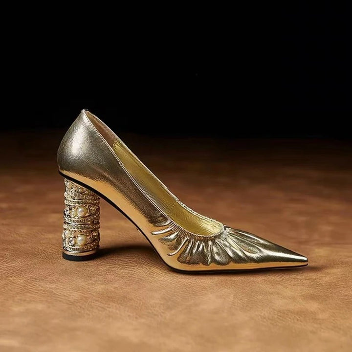 Regina Jewelled-Heel Pumps