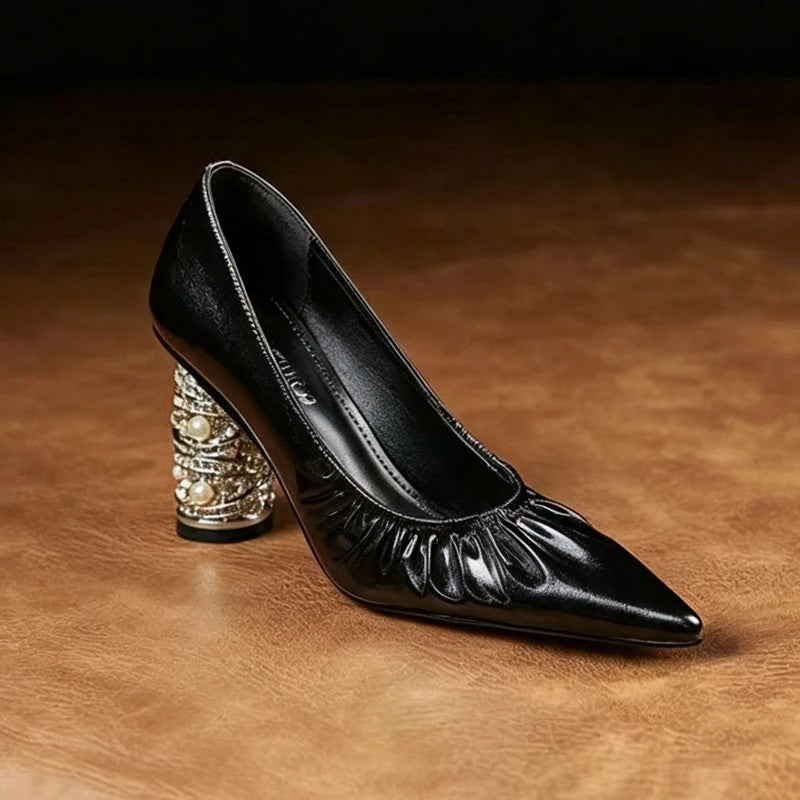 Regina Jewelled-Heel Pumps