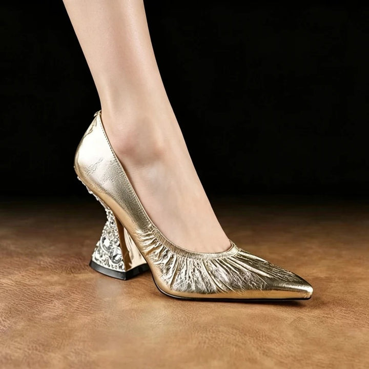Regina Jewelled-Heel Pumps