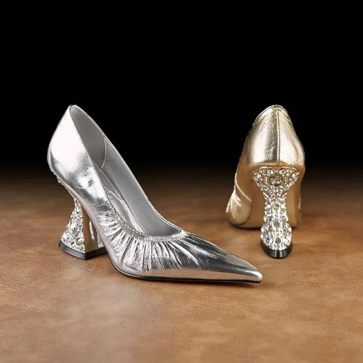 Regina Jewelled-Heel Pumps