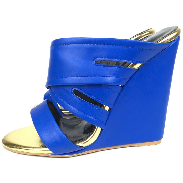 Goldleaf Wedge Mules