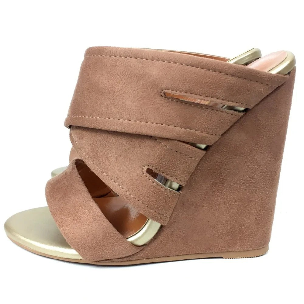 Goldleaf Wedge Mules