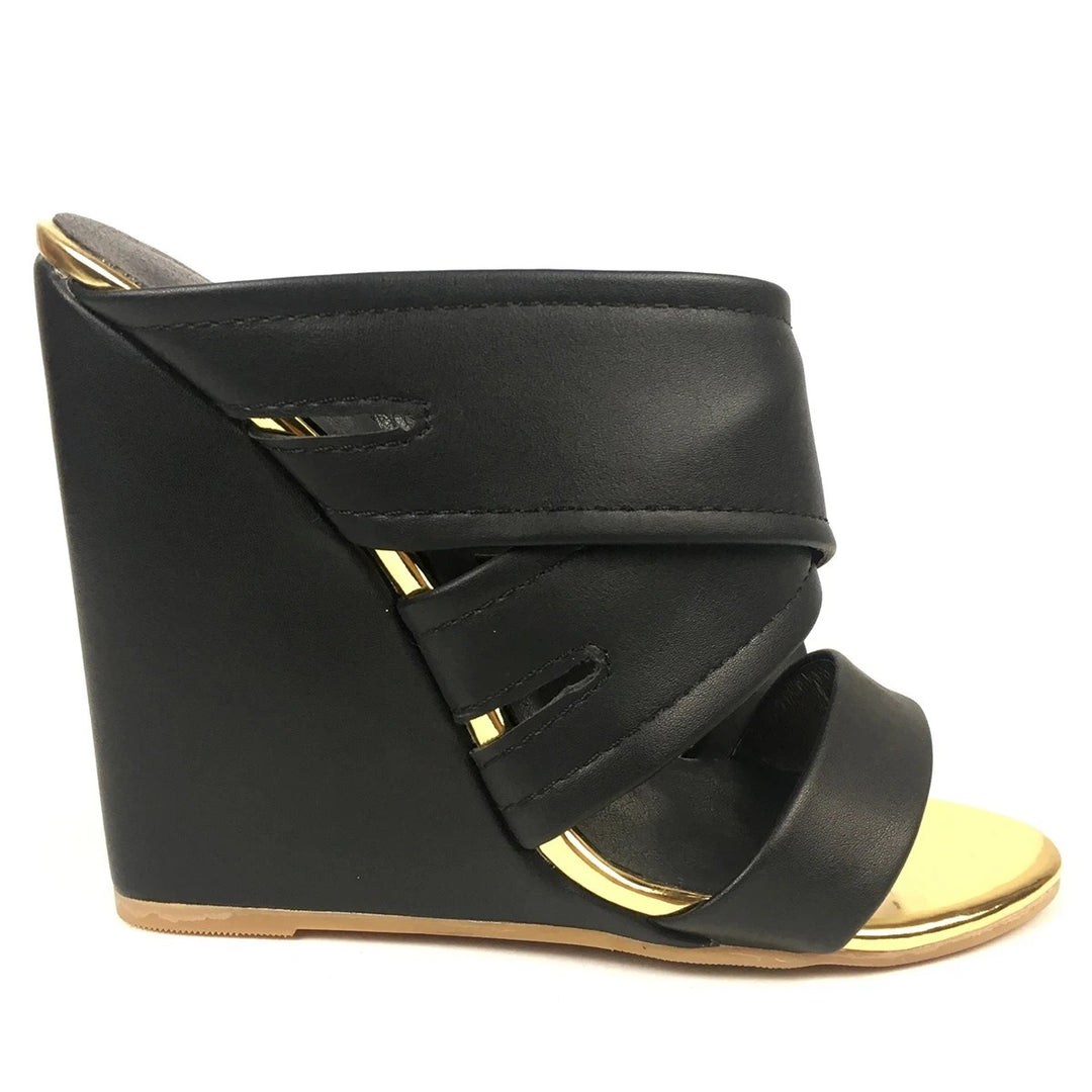 Goldleaf Wedge Mules
