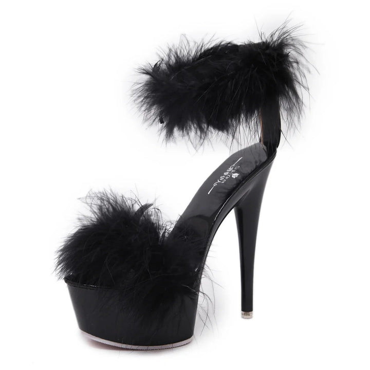Showgirl Marabou Platform Heels