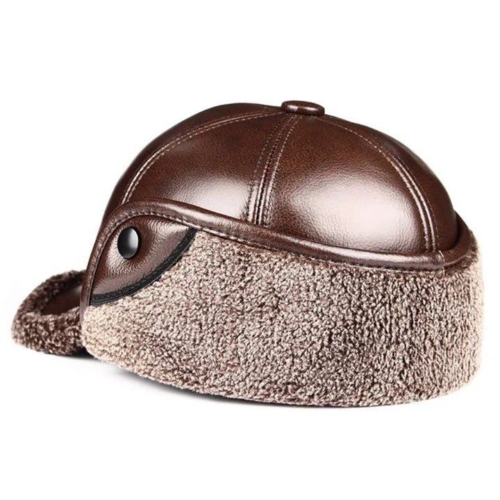 Trapper Shearling Leather Cap