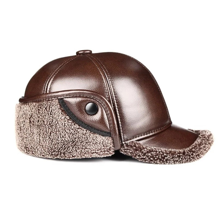 Trapper Shearling Leather Cap