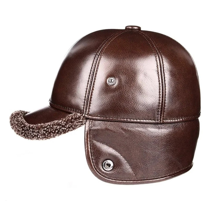 Trapper Shearling Leather Cap