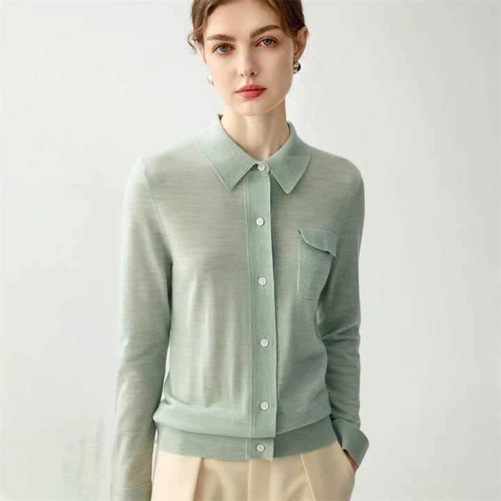 Merino Polo Cardigan