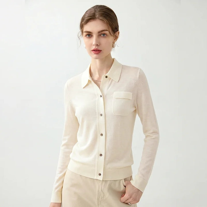 Merino Polo Cardigan