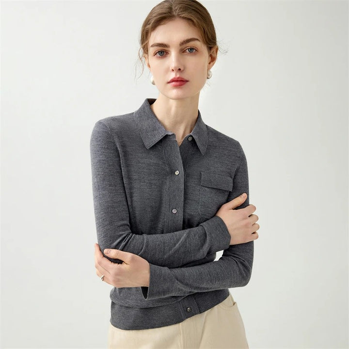 Merino Polo Cardigan
