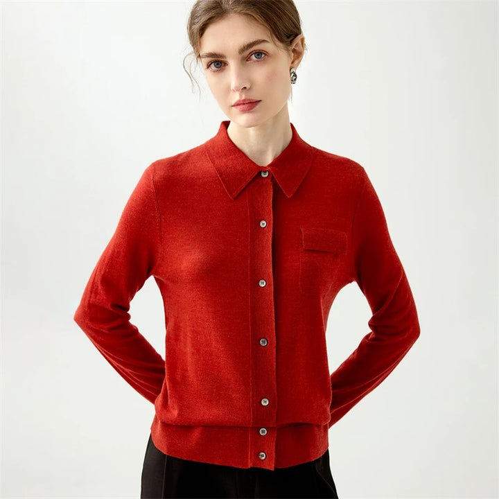 Merino Polo Cardigan