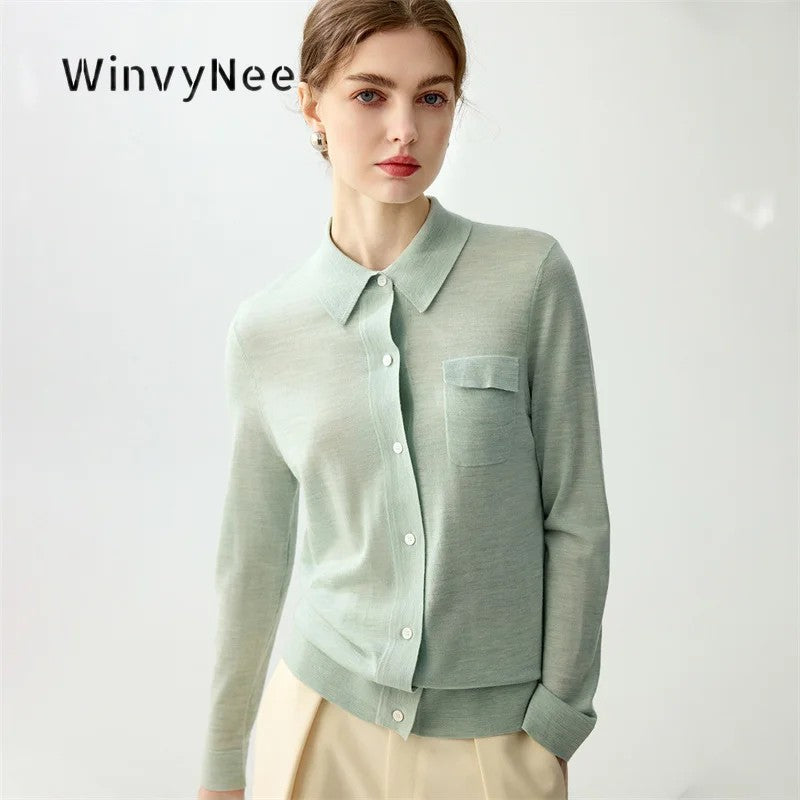 Merino Polo Cardigan