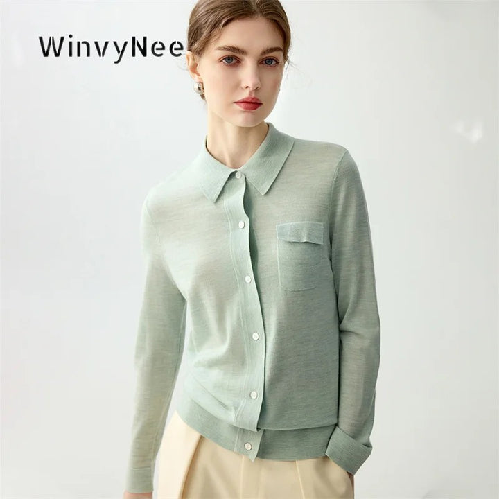 Merino Polo Cardigan