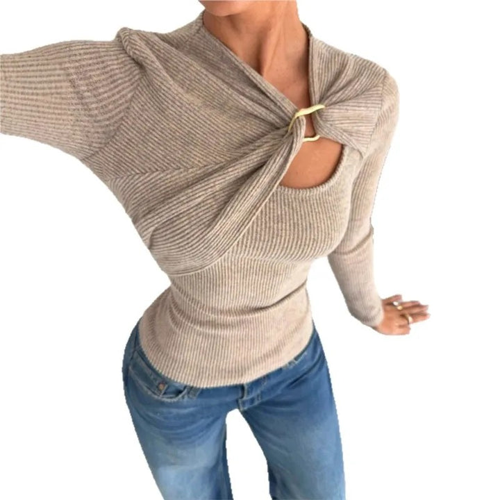 Aria Twist-Front Knit Top