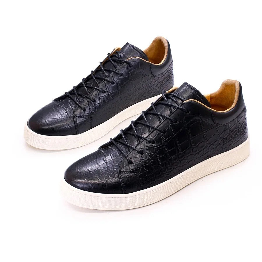 Caiman Croc-Embossed Sneakers