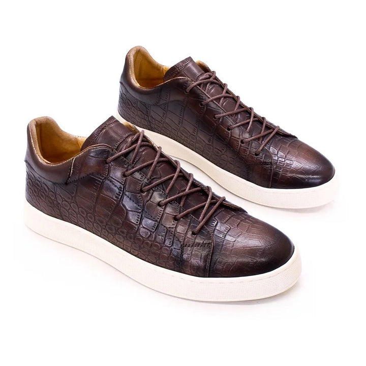 Caiman Croc-Embossed Sneakers