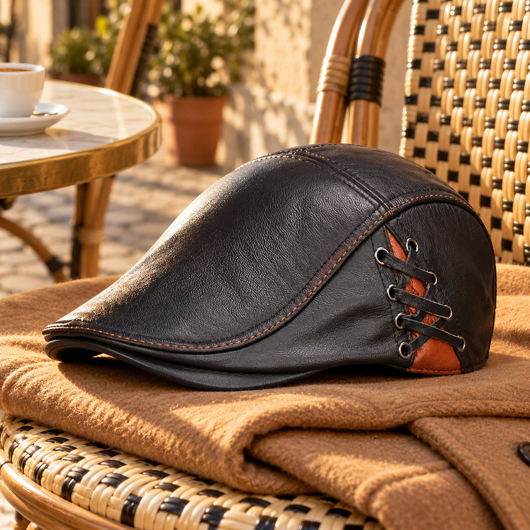 Fiacre Laced Leather Beret — ce_metastatic_01