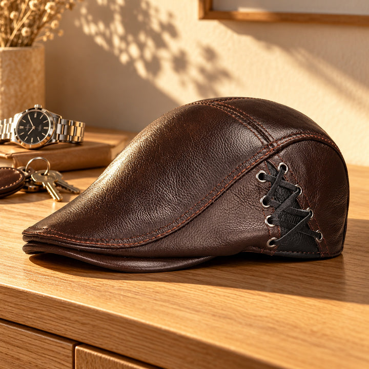 Fiacre Laced Leather Beret — ce_metastatic_01