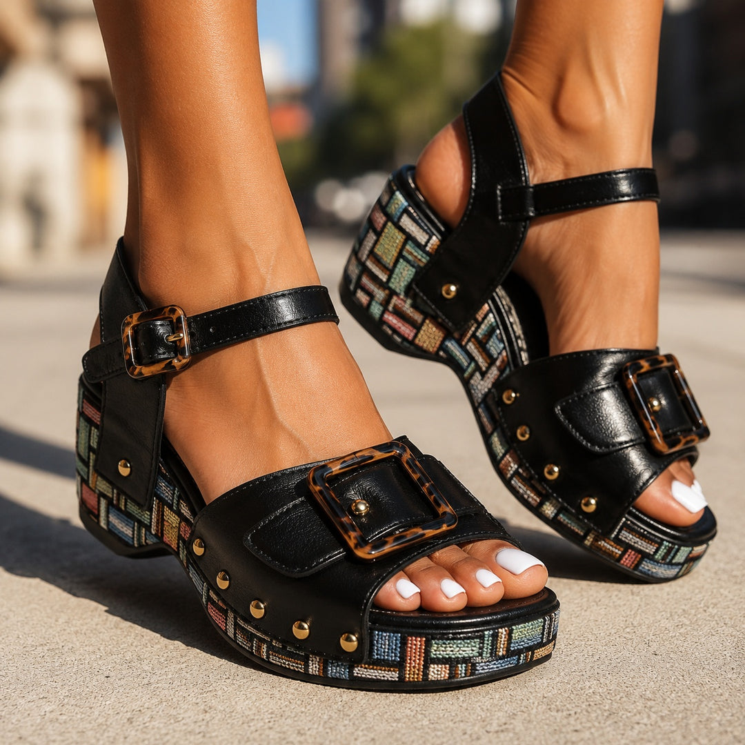 Fibbiona Buckle Wedge Sandals — ce_brooklyn_s1_01