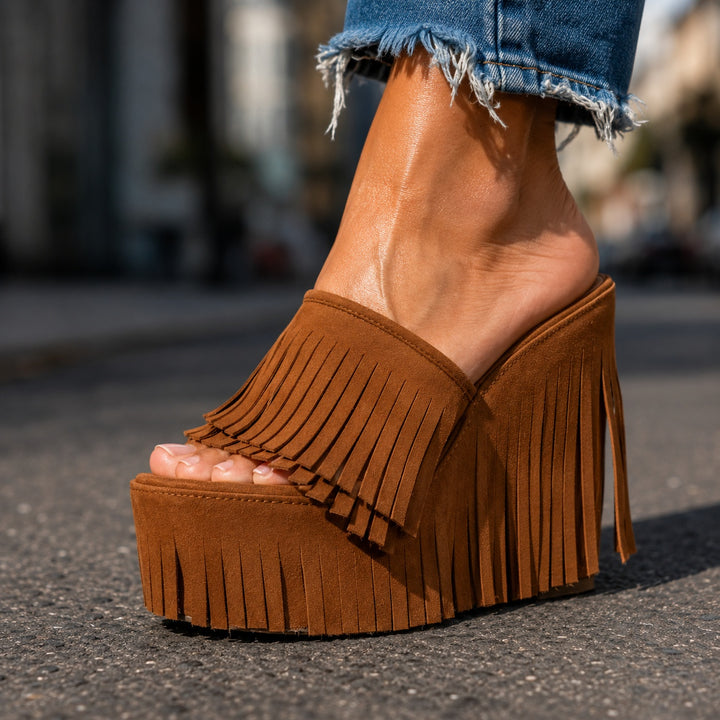 Frangia Fringe Wedge Mules — ce_brooklyn_s2_01