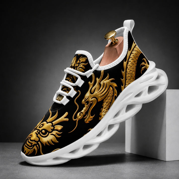 Golden Dragon Mesh Sneakers — ce_angle_01