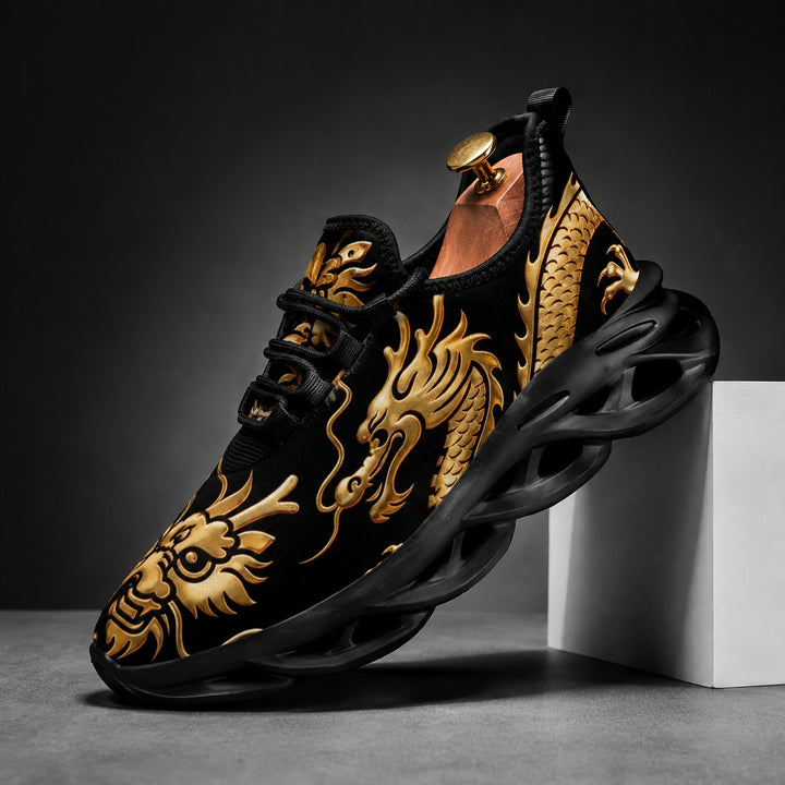 Golden Dragon Mesh Sneakers — ce_angle_01