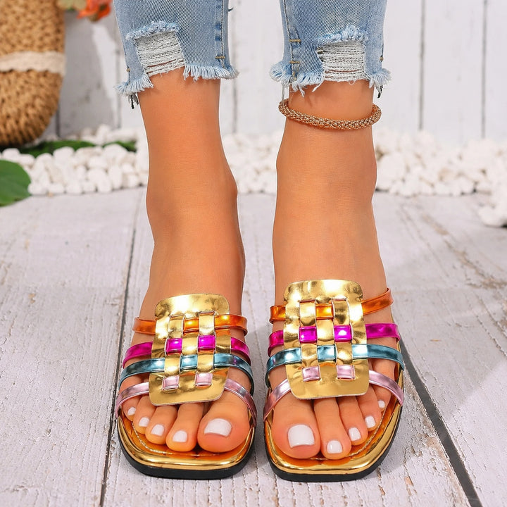 Intreccio Woven Square-Toe Sandals — ce_pivot_front_02