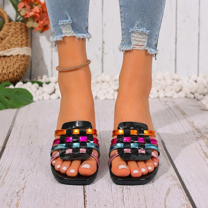 Intreccio Woven Square-Toe Sandals — ce_pivot_front_03